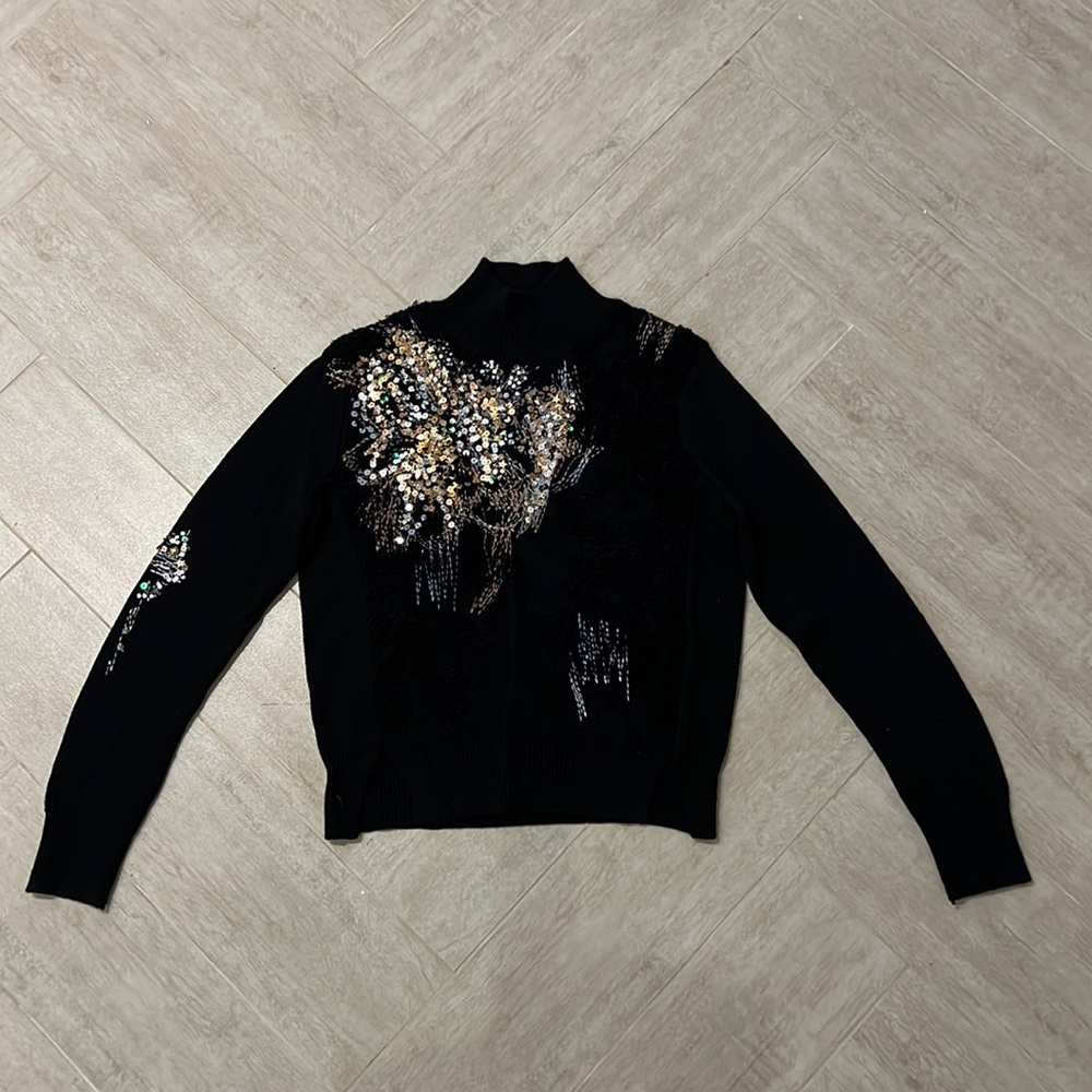 Anthropologie sequin sweater